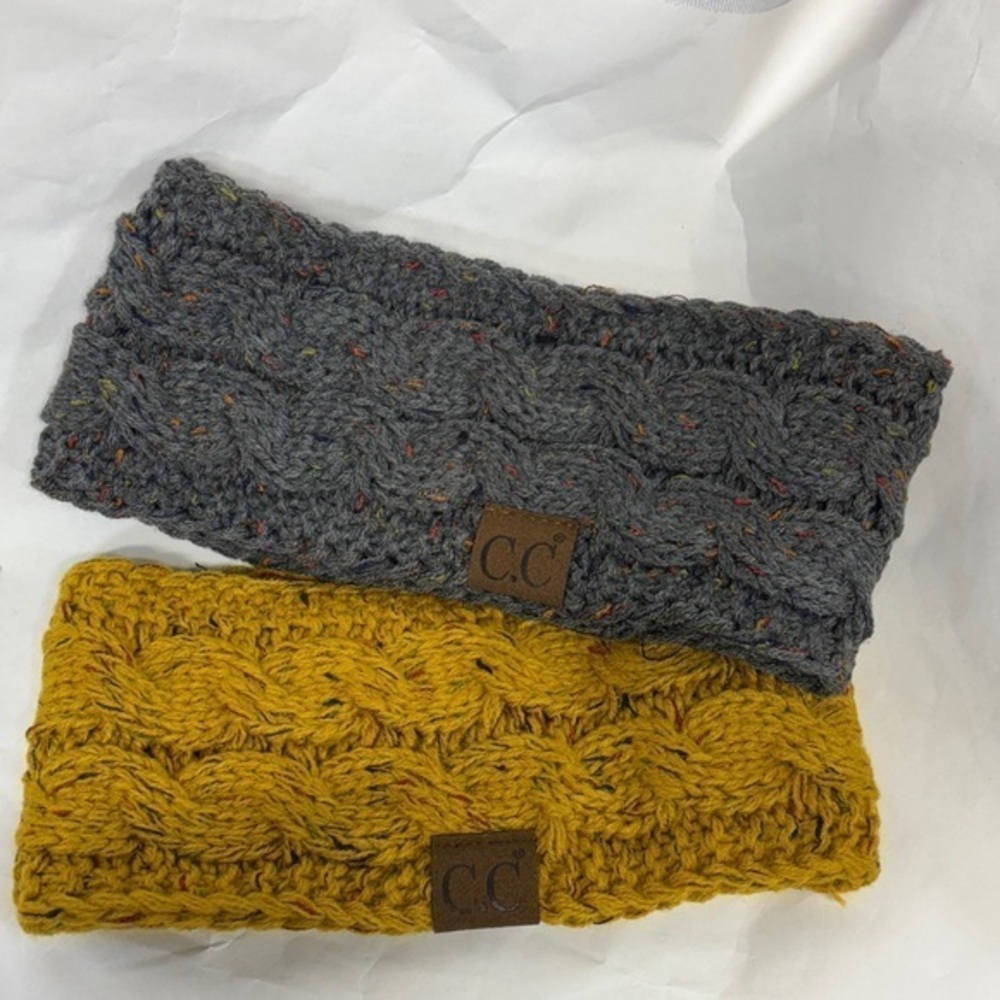 C.C bundle of two winter knitted headband ear warmers
